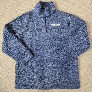 Kisses Blue Sherpa Quarter Zip